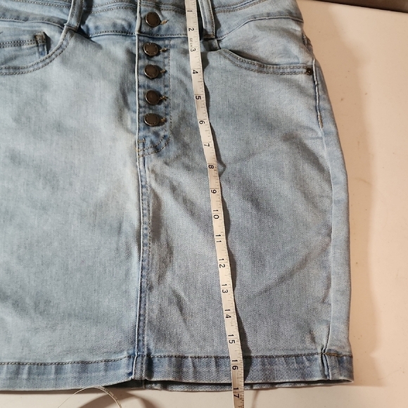 Wax Jean Trendy Light Blue Denim Pencil Skirt In Size Small - Picture 4 of 7